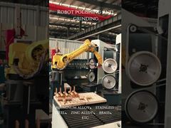 アルミ合金、ステンレス鋼、亜鉛合金、銅、などを磨き磨きするロボット