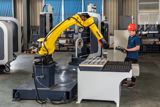 フル オートマチックのロボット ポーランド システムFUNACロボット細胞の金属の刻み目を取り除く機械380V
